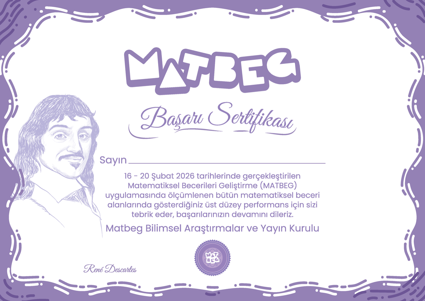 Matbeg başarı sertifikası
